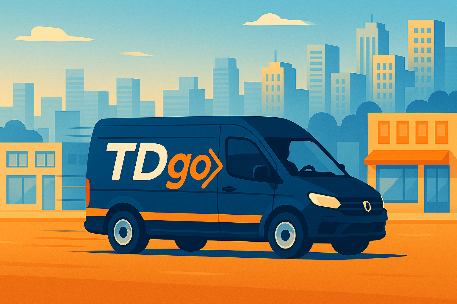 TDgo delivery van in the city